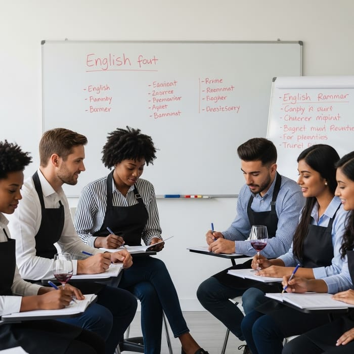 Sommeliers Learning English: A Diverse Classroom Experience Sommeliers Learning English: A Diverse Classroom Experience