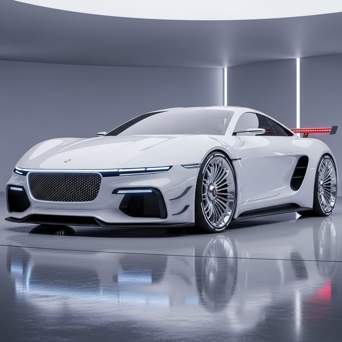 Futuristic White Porsche 911 Luxury Redesign Futuristic White Porsche 911 Luxury Redesign