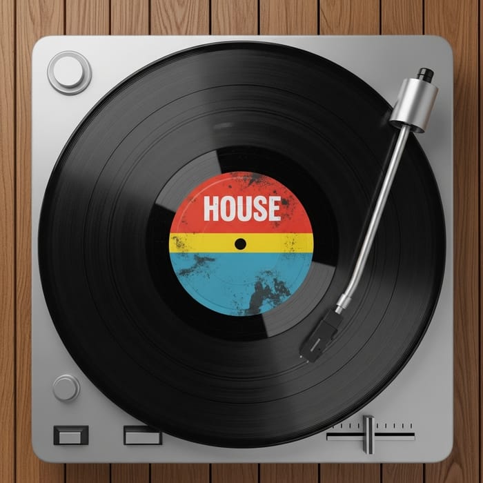 House Music Vinyl Record for Vintage Vibes