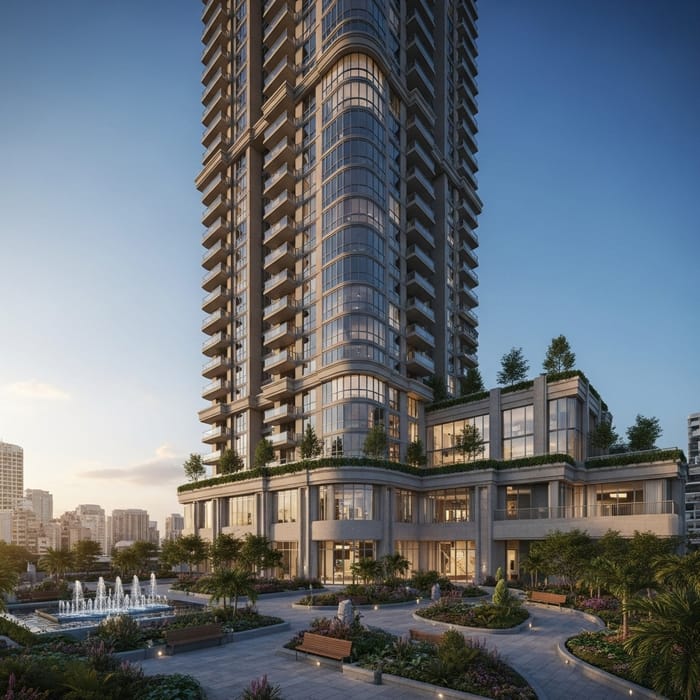 Intricately Designed Towering Structure | Cityscape Views