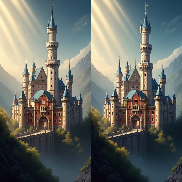 Majestic Castle Surrounded by Enchanting Beauty and Wonder Majestic Castle Surrounded by Enchanting Beauty and Wonder