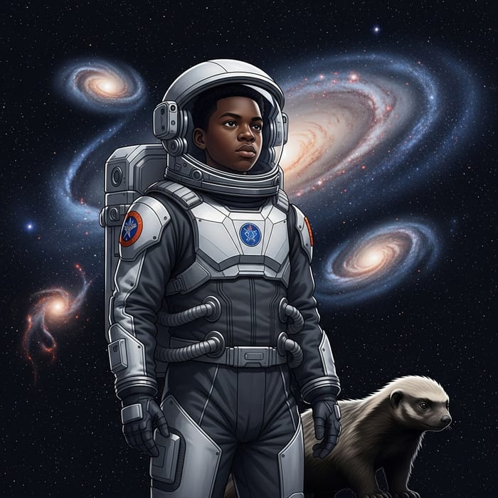 Infinite Cosmos: Courageous Youth and Fearless Companion