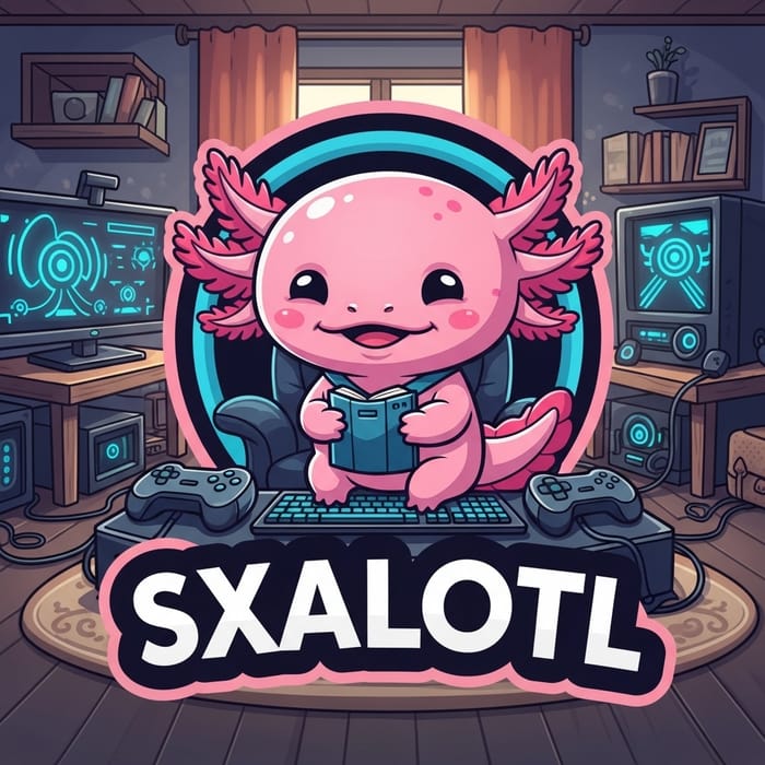 Pink Friendly Axolotl - Gamer’s Logo Design Pink Friendly Axolotl - Gamer’s Logo Design