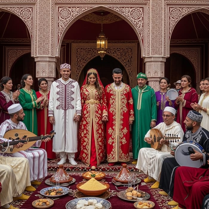 Magical Moroccan Wedding Scene | Vibrant Attire & Music Magical Moroccan Wedding Scene | Vibrant Attire & Music