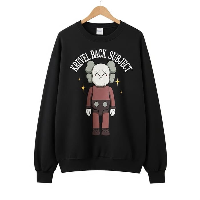 Relive the 90s in Style! Kaws Bearbrick Oversized Sweatshirt Relive the 90s in Style! Kaws Bearbrick Oversized Sweatshirt