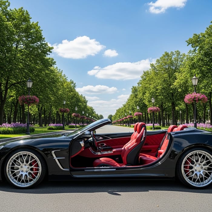 Luxury Black Car in City Park | Platinum Wheels Luxury Black Car in City Park | Platinum Wheels