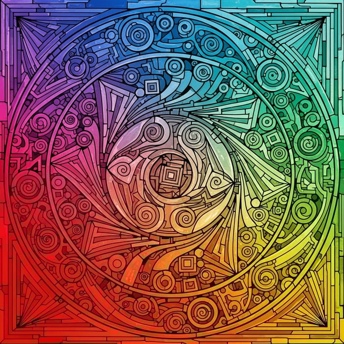 Vibrant Abstract Design | Colorful Shapes & Swirling Lines Vibrant Abstract Design | Colorful Shapes & Swirling Lines