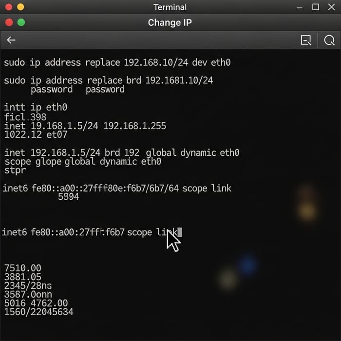 Linux IP Change Commands Linux IP Change Commands