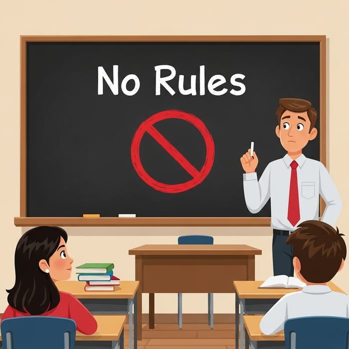 No Rules Equals No Compliance - Classroom Illustration