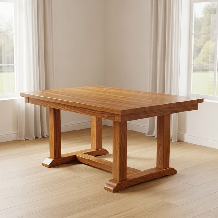 Brightly Lit Room with Stylish Table Design Brightly Lit Room with Stylish Table Design