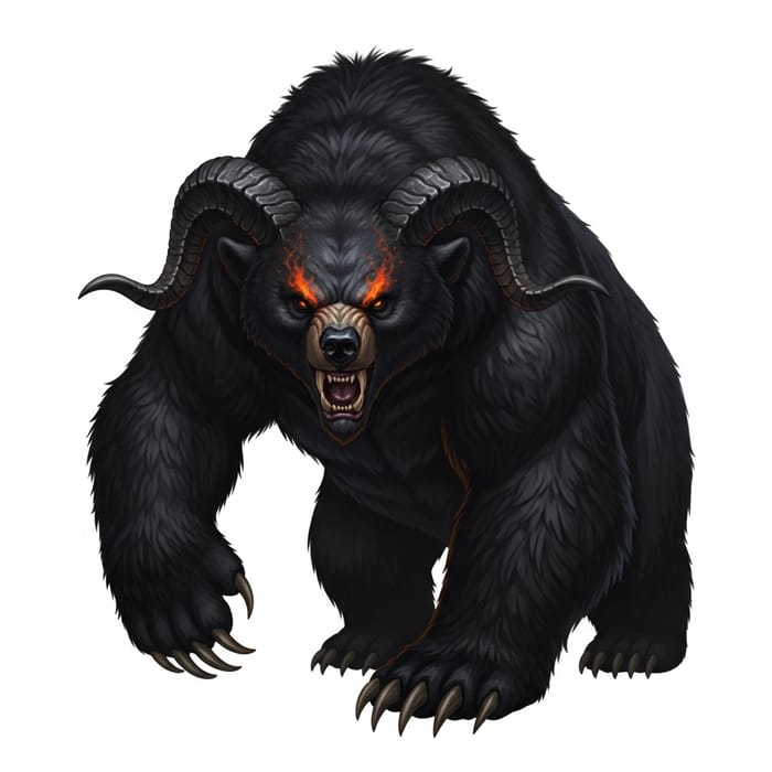 Demonic Bear Hybrid: A Convergence of Darkness and Power