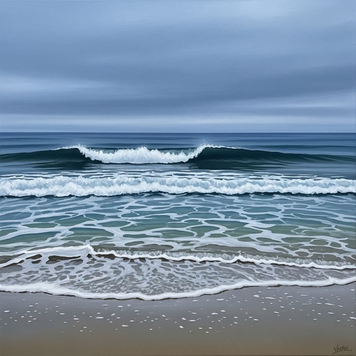 Abstract Ocean Waves Art - Tranquil Seascape