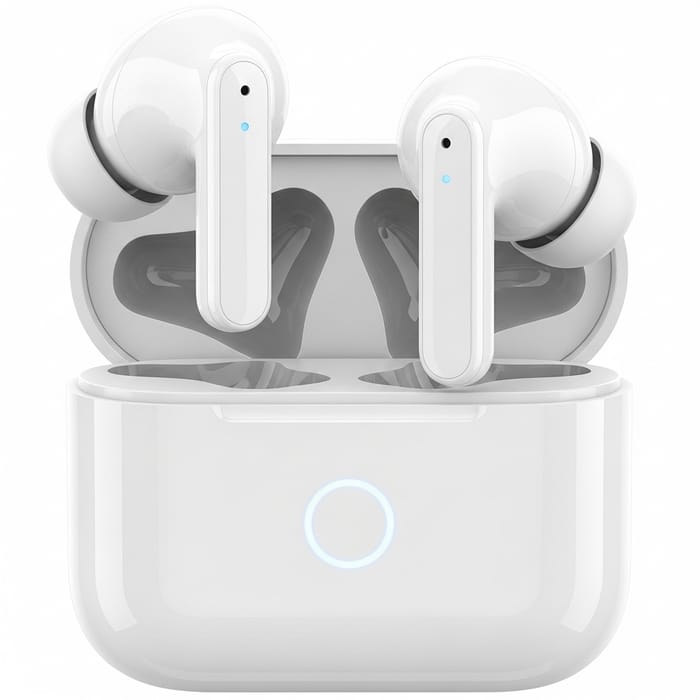 White Wireless Earbuds | Modern Design - Auriculares Air Pro Genéricos
