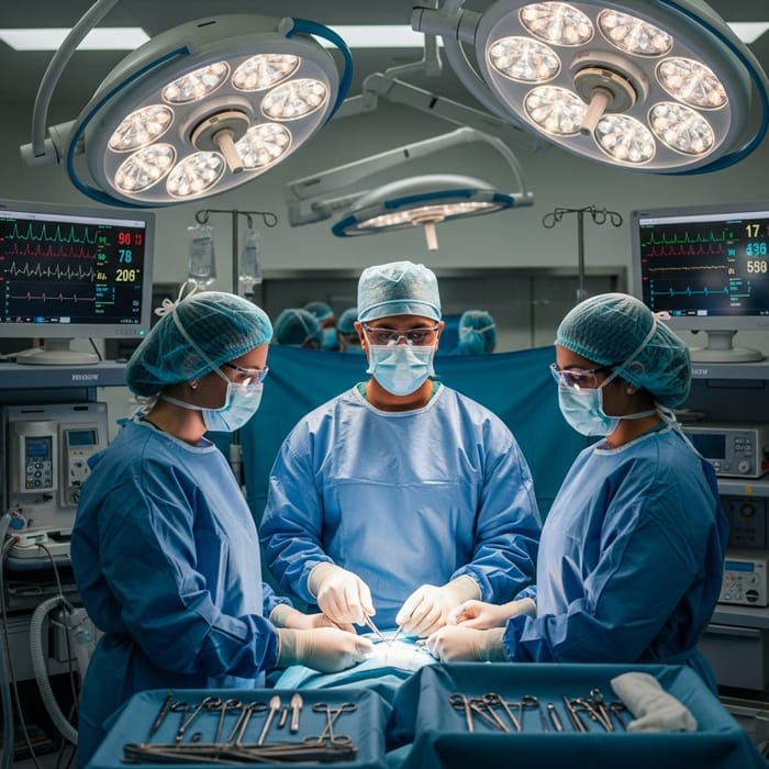 Expert Plastic Surgery Team in Operation Room