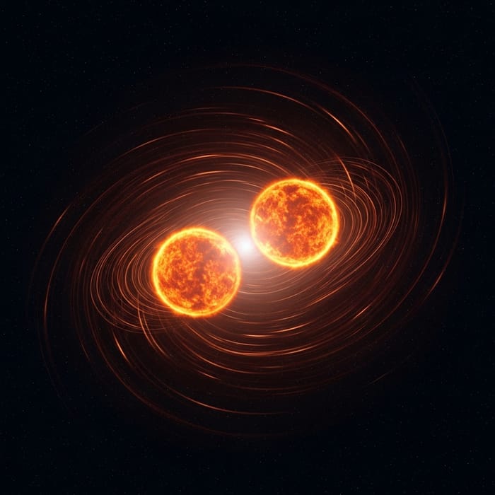 Double Star Rotates in Cosmic Dance
