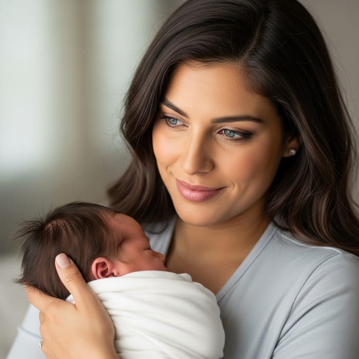 Beautiful Mother Cradling Baby | Heartwarming Bond Captured Beautiful Mother Cradling Baby | Heartwarming Bond Captured