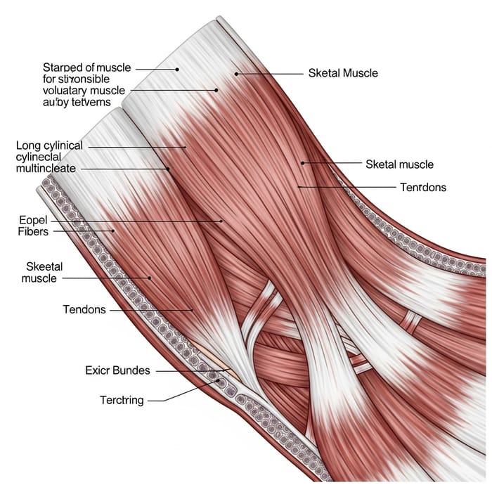 Anatomically Accurate Cross-Sectional Illustration of Skeletal Muscles