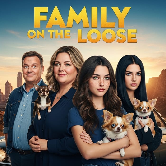 Heartwarming Family Movie Poster with Chihuahuas Heartwarming Family Movie Poster with Chihuahuas