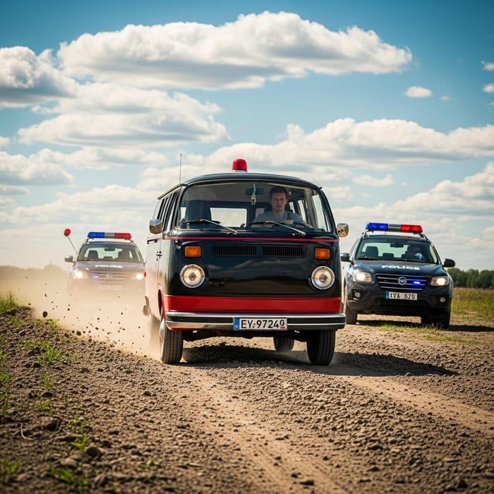Boy Evades Police in A-Team Van Chase
