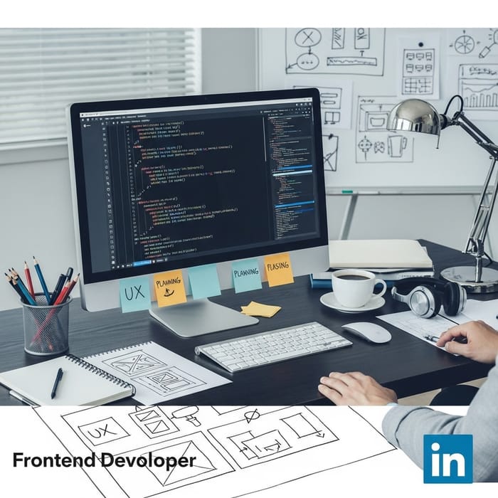 LinkedIn Banner for Frontend Developer Workspace LinkedIn Banner for Frontend Developer Workspace