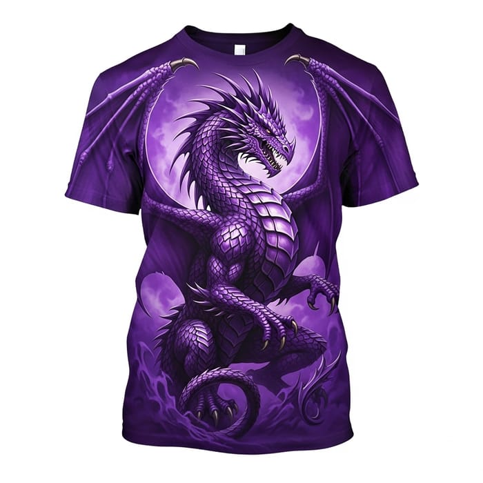 Violet Dragon Sublimation T-Shirt Design