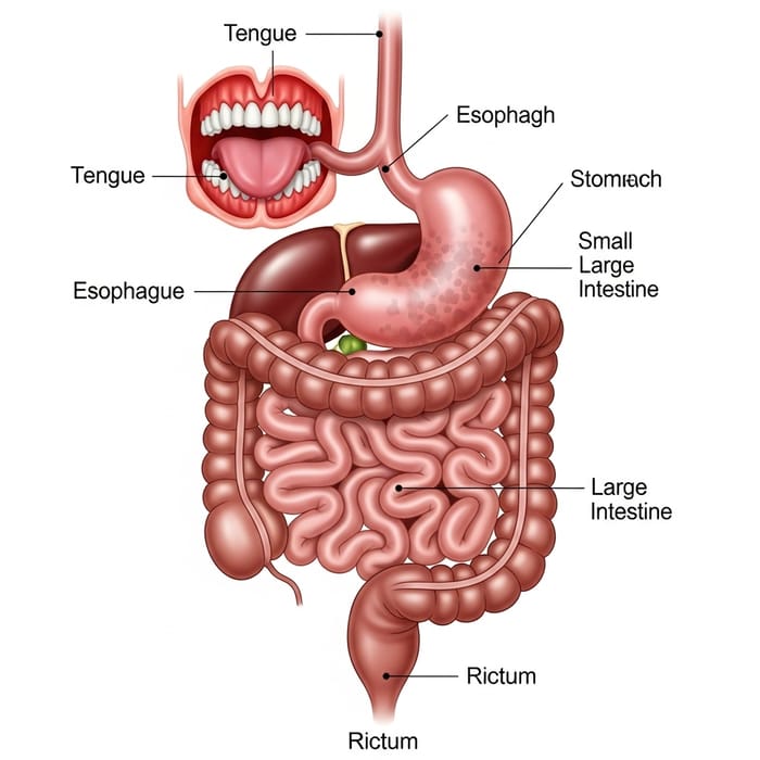 Detailed Human Digestive System Anatomy Explained
