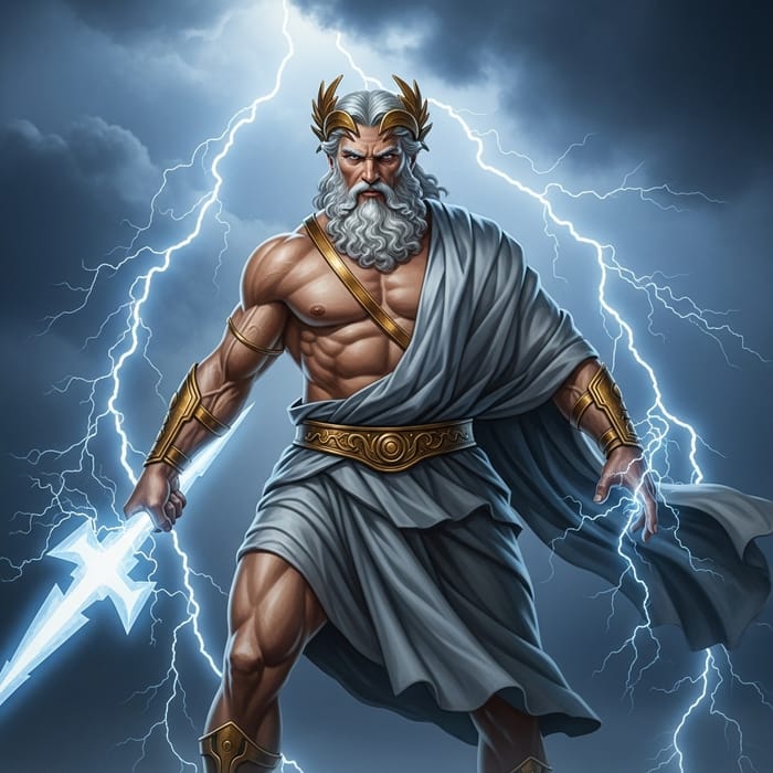 Legendary Zeus: Muscular God of Lightning