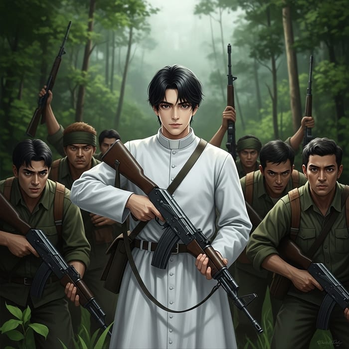Determined Priest Leading Rebels to Save Forest Determined Priest Leading Rebels to Save Forest