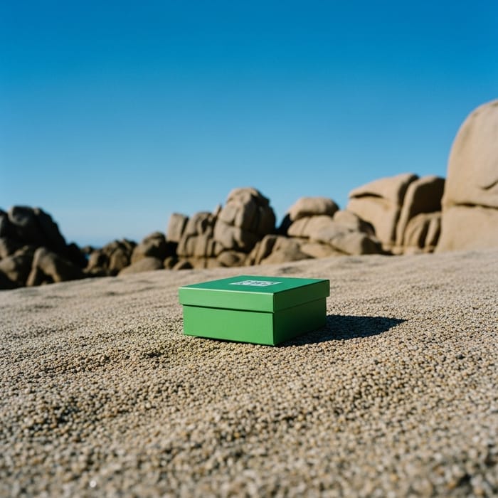 Analog Film Photography: Capturing Coastal Beauty in Green Box Scene