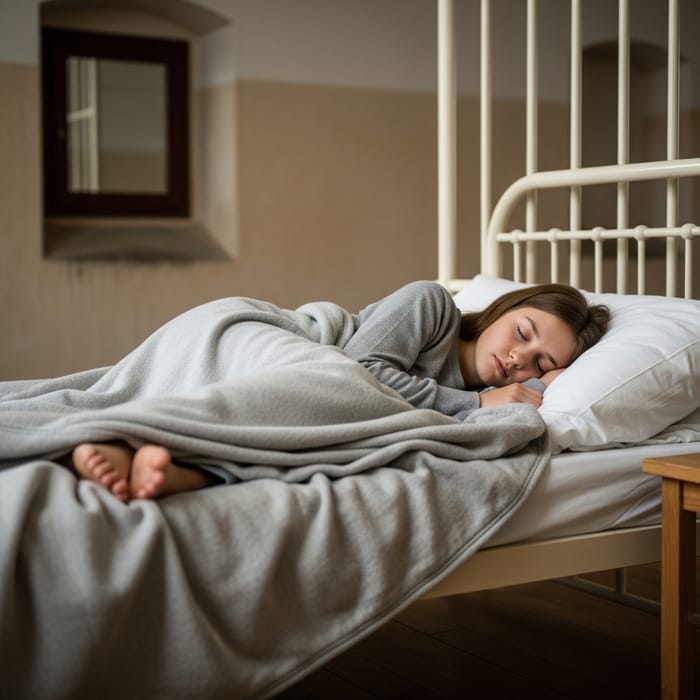Innocence Captured: 14-Year-Old Girl Sleeping in a Unique Setting