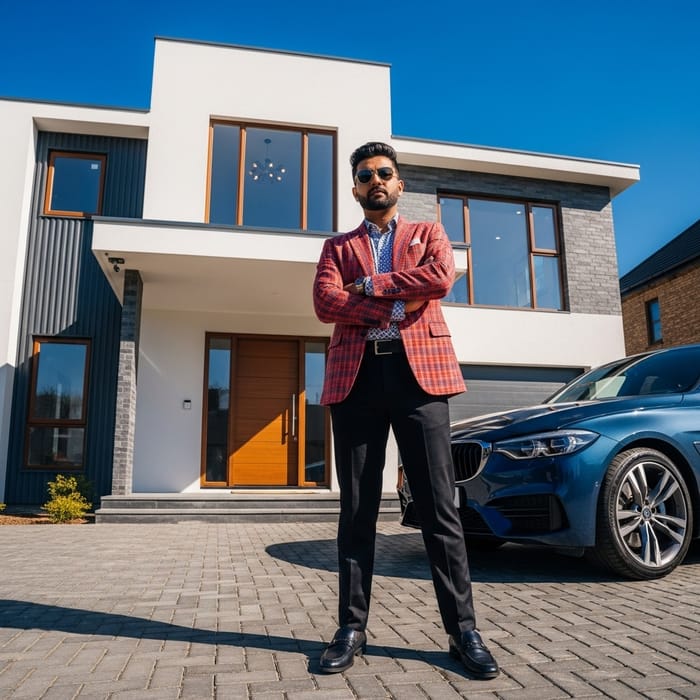 Confident South Asian Realtor | Vibrant Style | Architectural Marvel Confident South Asian Realtor | Vibrant Style | Architectural Marvel