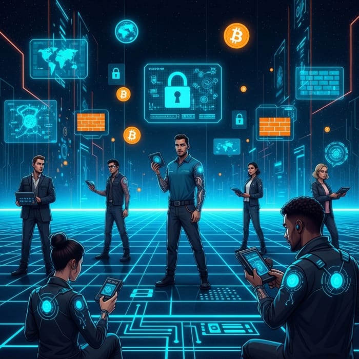 Futuristic Cybersecurity Illustration Futuristic Cybersecurity Illustration