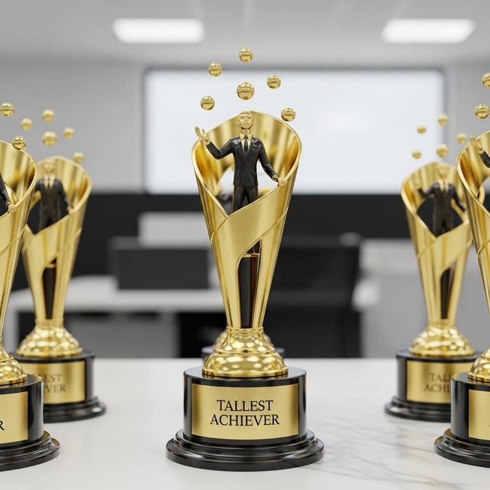 Gold-Plated Trophy for Tallest Midget | Consulting Award