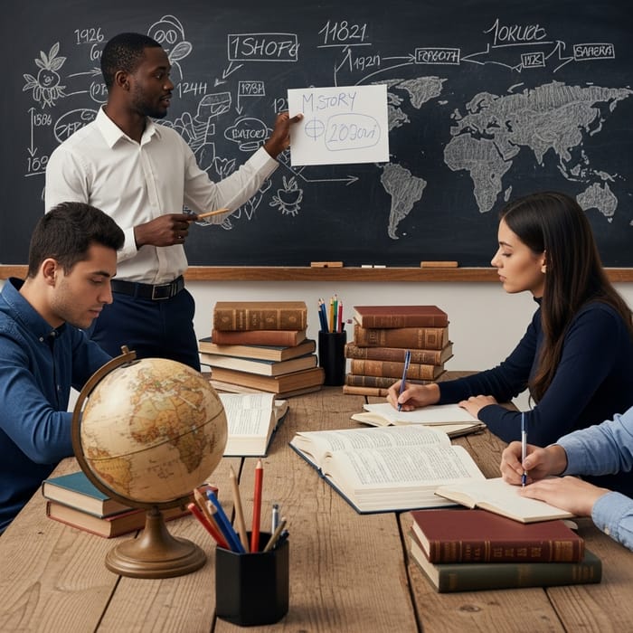 Abstract Realism in History Education Scene Abstract Realism in History Education Scene