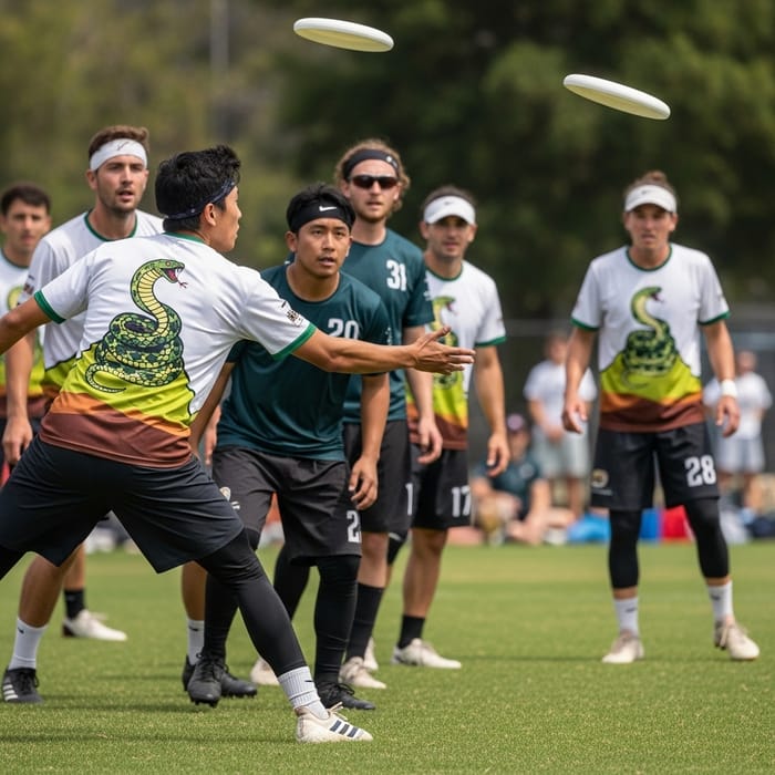 Ultimate Frisbee Team with Snake Logo - Action Shots & More Ultimate Frisbee Team with Snake Logo - Action Shots & More