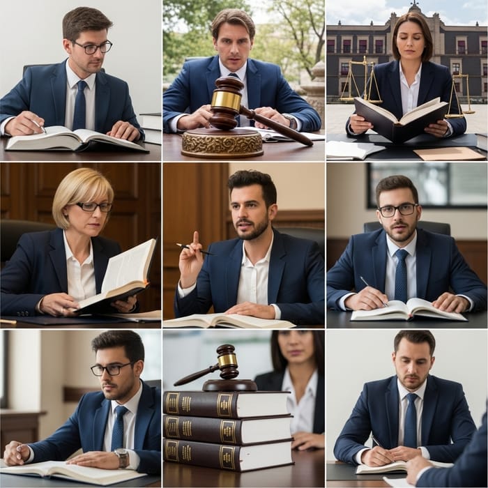 Mexican Legal Professionals Collage | Diverse Lawyers and Court Scenes Mexican Legal Professionals Collage | Diverse Lawyers and Court Scenes