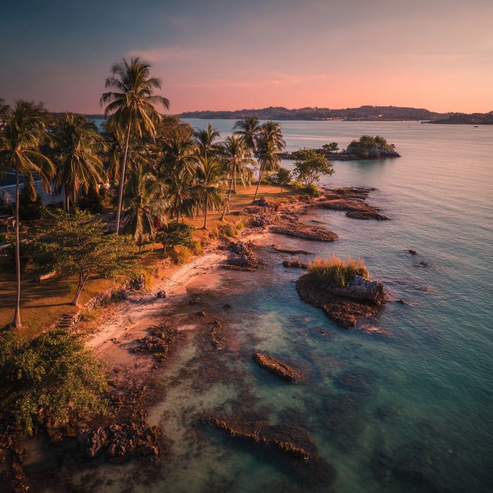 Stunning Batam Coastal Landscape at Sunset Stunning Batam Coastal Landscape at Sunset