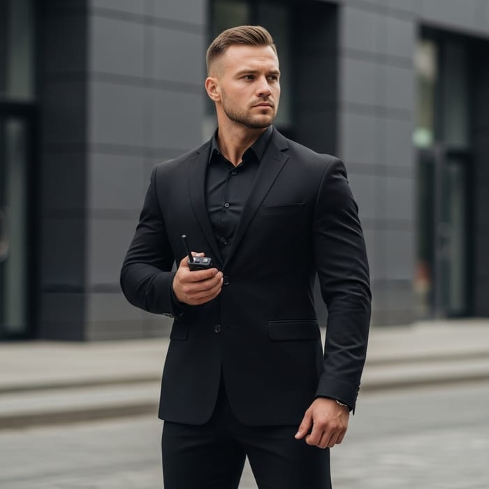 Tall & Athletic Bodyguard in Sharp Black Suit | Security Expert Tall & Athletic Bodyguard in Sharp Black Suit | Security Expert