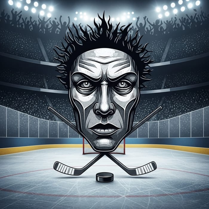 Steel Face Hockey Theme Art | Grateful Dead Inspired Steel Face Hockey Theme Art | Grateful Dead Inspired