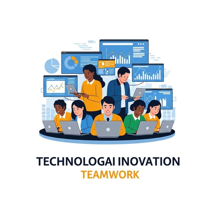 Diverse Team Collaboration Logo | Tech Innovation Diverse Team Collaboration Logo | Tech Innovation