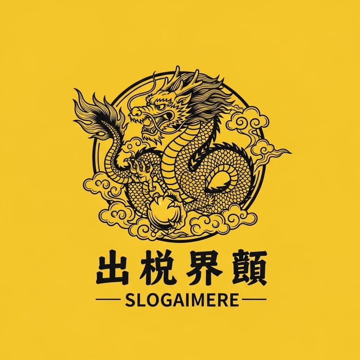 Chinese Dragon Logo | Ancient Mythical Creature Artistry Chinese Dragon Logo | Ancient Mythical Creature Artistry