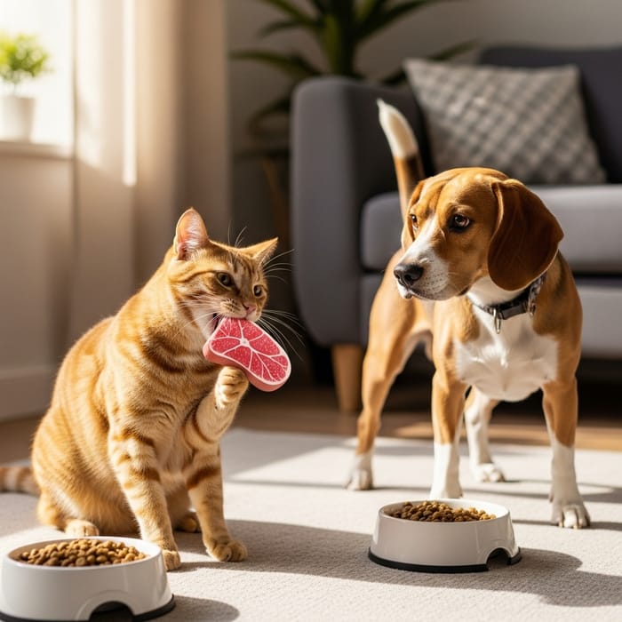 Cute Cat and Dog Interaction - Adorable Moments Captured