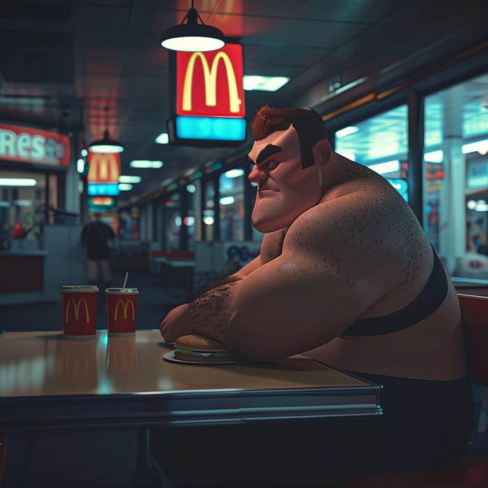 Nostalgic Noir: A Man's Solitude at McDonald's