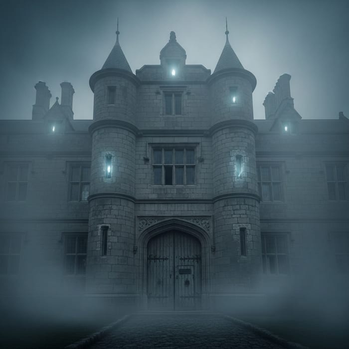 Historic Haunted Building with Ghostly Apparitions