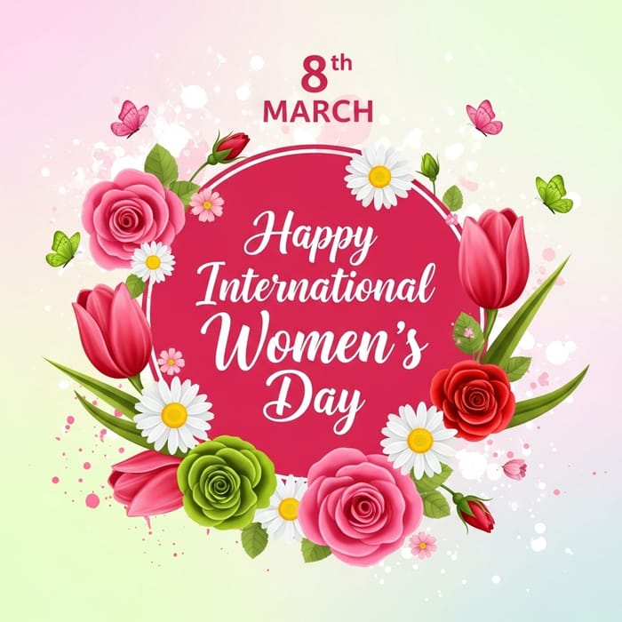 Elegant Greeting Card for International Women's Day Elegant Greeting Card for International Women's Day