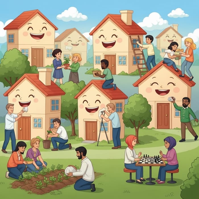 Harmonious Community Embracing Friendship & Unity
