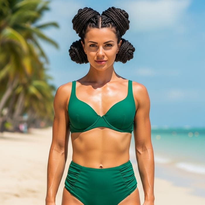Princess Leia in Bikini | Stylish Braided Buns