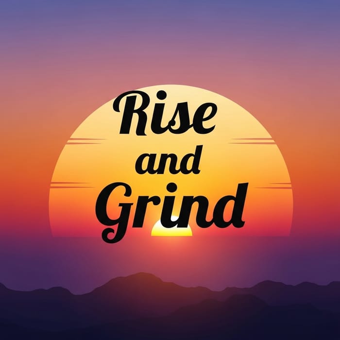 Sunrise Rise and Grind T-Shirt | Motivational Design