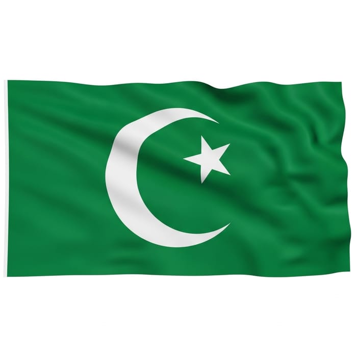 Islamic Flag with Crescent Moon & Star Islamic Flag with Crescent Moon & Star