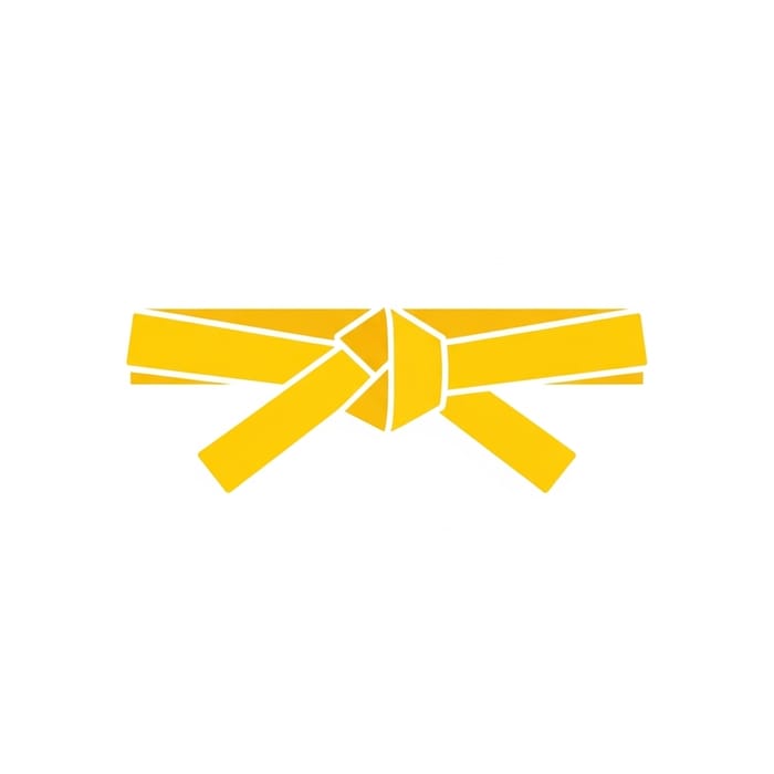 Yellow Judo Belt Icon Yellow Judo Belt Icon